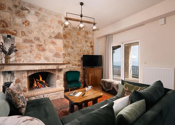 Xrisaetos Cozy Mountain Retreat With Stunning View By Greece * Kernitsa