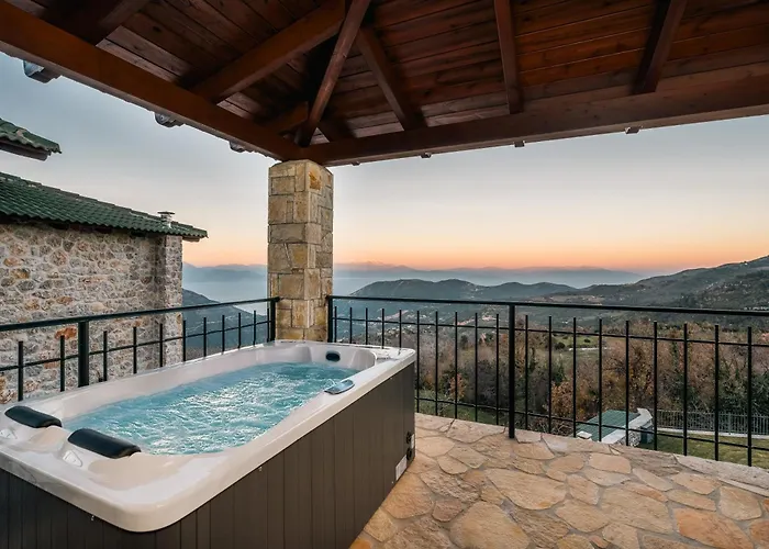 빌라 Xrisaetos Cozy Mountain Retreat With Stunning View By Greece